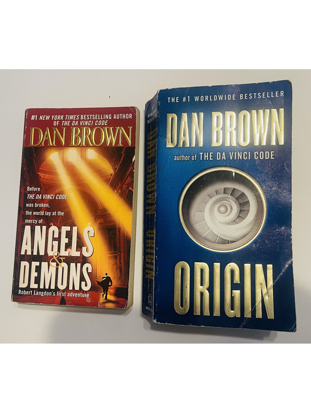 Dan Brown Angels & Demons + Origin 2 Book Bundle Lot